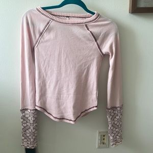 Free People Waffle Knit Layering Top